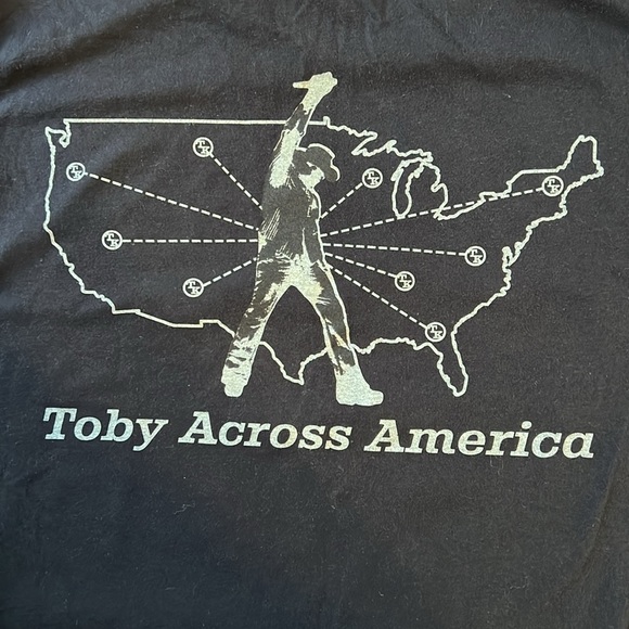 Toby Keith Live Black Graphic T-Shirt Large - Picture 7 of 7